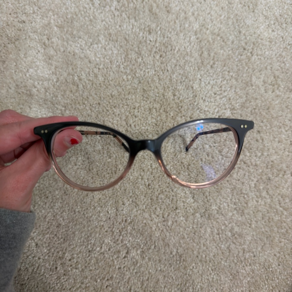 Jean lafont Two-Tone Cat Eye Glasses - Black and Blush - Picture 2 of 6